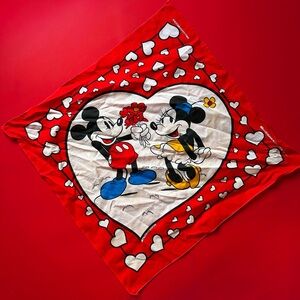 Vintage Disney Mickey and Minnie Love Bandana